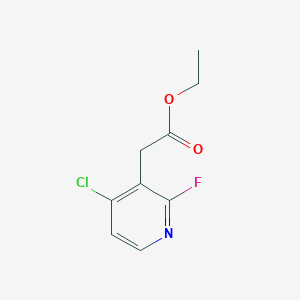 molecular formula C9H9ClFNO2 B15520188 Ethyl 4-chloro-2-fluoropyridine-3-acetate 