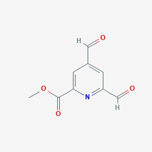 molecular formula C9H7NO4 B15520379 Methyl 4,6-diformylpyridine-2-carboxylate 