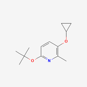 molecular formula C13H19NO2 B15520403 6-Tert-butoxy-3-cyclopropoxy-2-methylpyridine 
