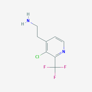 molecular formula C8H8ClF3N2 B15520448 2-[3-Chloro-2-(trifluoromethyl)pyridin-4-YL]ethanamine 