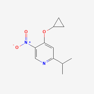 molecular formula C11H14N2O3 B15520459 4-Cyclopropoxy-2-isopropyl-5-nitropyridine 