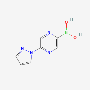 molecular formula C7H7BN4O2 B15520482 5-(1H-Pyrazol-1-yl)pyrazine-2-boronic acid 