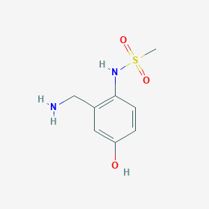 molecular formula C8H12N2O3S B15520485 N-(2-(Aminomethyl)-4-hydroxyphenyl)methanesulfonamide 