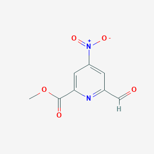 molecular formula C8H6N2O5 B15520493 Methyl 6-formyl-4-nitropyridine-2-carboxylate 