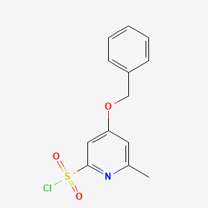 molecular formula C13H12ClNO3S B15520507 4-(Benzyloxy)-6-methylpyridine-2-sulfonyl chloride 