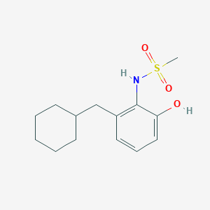 molecular formula C14H21NO3S B15520513 N-(2-(Cyclohexylmethyl)-6-hydroxyphenyl)methanesulfonamide 
