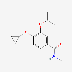 molecular formula C14H19NO3 B15520549 4-Cyclopropoxy-3-isopropoxy-N-methylbenzamide 
