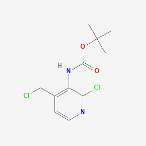 molecular formula C11H14Cl2N2O2 B15520554 Tert-butyl 2-chloro-4-(chloromethyl)pyridin-3-ylcarbamate 