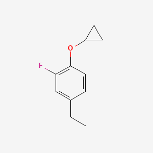 molecular formula C11H13FO B15520600 1-Cyclopropoxy-4-ethyl-2-fluorobenzene 