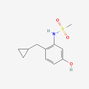 molecular formula C11H15NO3S B15520601 N-(2-(Cyclopropylmethyl)-5-hydroxyphenyl)methanesulfonamide 