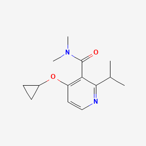 molecular formula C14H20N2O2 B15520632 4-Cyclopropoxy-2-isopropyl-N,N-dimethylnicotinamide 