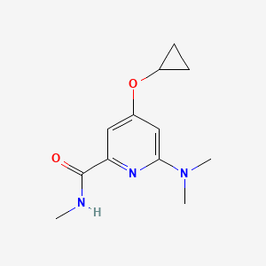 molecular formula C12H17N3O2 B15520638 4-Cyclopropoxy-6-(dimethylamino)-N-methylpicolinamide 