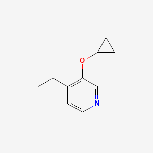 molecular formula C10H13NO B15520660 3-Cyclopropoxy-4-ethylpyridine 