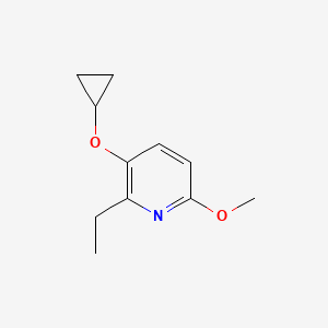 molecular formula C11H15NO2 B15520663 3-Cyclopropoxy-2-ethyl-6-methoxypyridine 