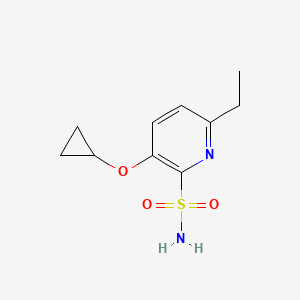 molecular formula C10H14N2O3S B15520664 3-Cyclopropoxy-6-ethylpyridine-2-sulfonamide 