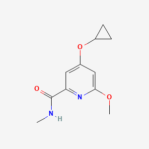 molecular formula C11H14N2O3 B15520675 4-Cyclopropoxy-6-methoxy-N-methylpicolinamide 