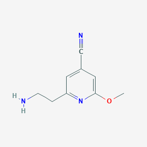 molecular formula C9H11N3O B15520689 2-(2-Aminoethyl)-6-methoxyisonicotinonitrile CAS No. 1393538-56-1