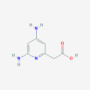 molecular formula C7H9N3O2 B15520702 (4,6-Diaminopyridin-2-YL)acetic acid 