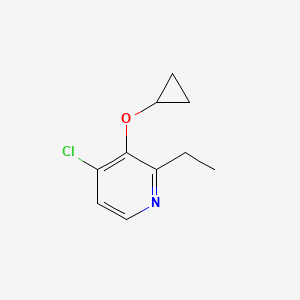 molecular formula C10H12ClNO B15520723 4-Chloro-3-cyclopropoxy-2-ethylpyridine 