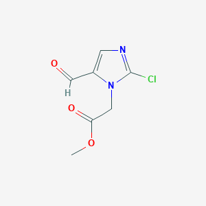 molecular formula C7H7ClN2O3 B15520749 Methyl 2-(2-chloro-5-formyl-1H-imidazol-1-YL)acetate 