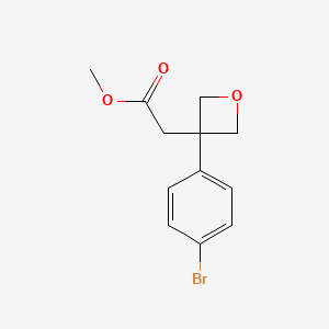 molecular formula C12H13BrO3 B15520763 Methyl [3-(4-bromophenyl)oxetan-3-YL]acetate 