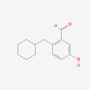 molecular formula C14H18O2 B15520774 2-(Cyclohexylmethyl)-5-hydroxybenzaldehyde 