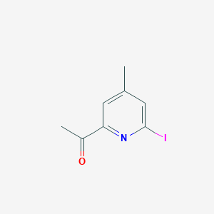 molecular formula C8H8INO B15520792 1-(6-Iodo-4-methylpyridin-2-YL)ethanone 