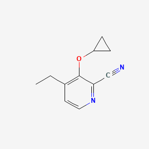 molecular formula C11H12N2O B15520825 3-Cyclopropoxy-4-ethylpicolinonitrile 