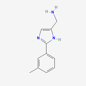 molecular formula C11H13N3 B15520835 1-[2-(3-Methylphenyl)-1H-imidazol-5-YL]methanamine 