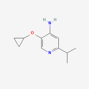 molecular formula C11H16N2O B15520837 5-Cyclopropoxy-2-isopropylpyridin-4-amine 