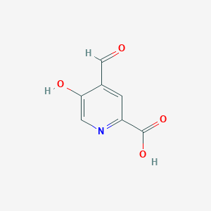molecular formula C7H5NO4 B15520853 4-Formyl-5-hydroxypyridine-2-carboxylic acid 