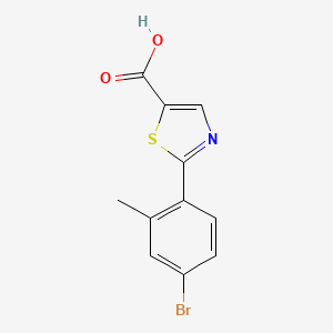 molecular formula C11H8BrNO2S B15520869 2-(4-Bromo-2-methyl-phenyl)-thiazole-5-carboxylic acid 
