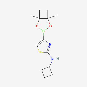 molecular formula C13H21BN2O2S B15520871 N-Cyclobutyl-4-(4,4,5,5-tetramethyl-1,3,2-dioxaborolan-2-YL)thiazol-2-amine 