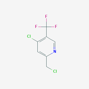 molecular formula C7H4Cl2F3N B15520876 4-Chloro-2-(chloromethyl)-5-(trifluoromethyl)pyridine 