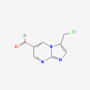 molecular formula C8H6ClN3O B15520896 3-(Chloromethyl)imidazo[1,2-A]pyrimidine-6-carbaldehyde 