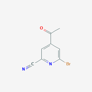 molecular formula C8H5BrN2O B15520903 4-Acetyl-6-bromopyridine-2-carbonitrile 