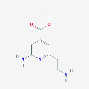 molecular formula C9H13N3O2 B15520904 Methyl 2-amino-6-(2-aminoethyl)isonicotinate 