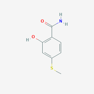 molecular formula C8H9NO2S B15520915 2-Hydroxy-4-(methylthio)benzamide 