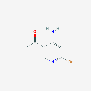 molecular formula C7H7BrN2O B15520948 1-(4-Amino-6-bromopyridin-3-YL)ethanone 