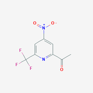 molecular formula C8H5F3N2O3 B15520965 1-[4-Nitro-6-(trifluoromethyl)pyridin-2-YL]ethanone 