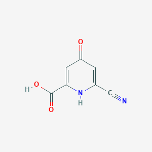 molecular formula C7H4N2O3 B15520987 6-Cyano-4-hydroxypyridine-2-carboxylic acid 