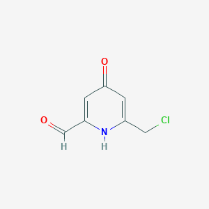 molecular formula C7H6ClNO2 B15521041 6-(Chloromethyl)-4-hydroxypyridine-2-carbaldehyde 