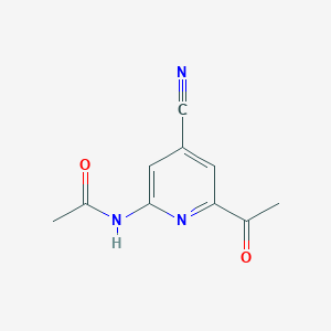 molecular formula C10H9N3O2 B15521091 N-(6-Acetyl-4-cyanopyridin-2-YL)acetamide 