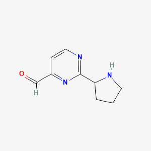 molecular formula C9H11N3O B15521101 2-(Pyrrolidin-2-YL)pyrimidine-4-carbaldehyde CAS No. 944900-56-5