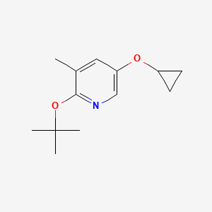 molecular formula C13H19NO2 B15521142 2-Tert-butoxy-5-cyclopropoxy-3-methylpyridine 