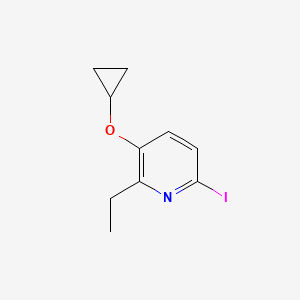 molecular formula C10H12INO B15521147 3-Cyclopropoxy-2-ethyl-6-iodopyridine 