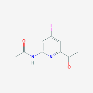 molecular formula C9H9IN2O2 B15521179 N-(6-Acetyl-4-iodopyridin-2-YL)acetamide 
