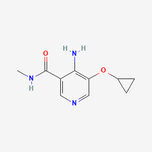 molecular formula C10H13N3O2 B15521199 4-Amino-5-cyclopropoxy-N-methylnicotinamide 