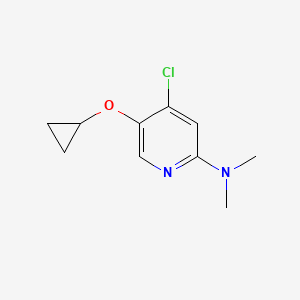 molecular formula C10H13ClN2O B15521201 4-Chloro-5-cyclopropoxy-N,N-dimethylpyridin-2-amine 