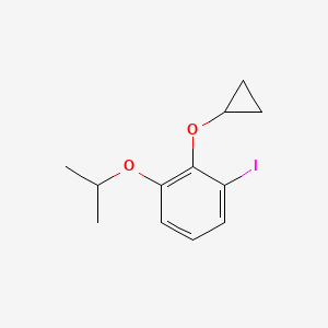 molecular formula C12H15IO2 B15521272 2-Cyclopropoxy-1-iodo-3-isopropoxybenzene 